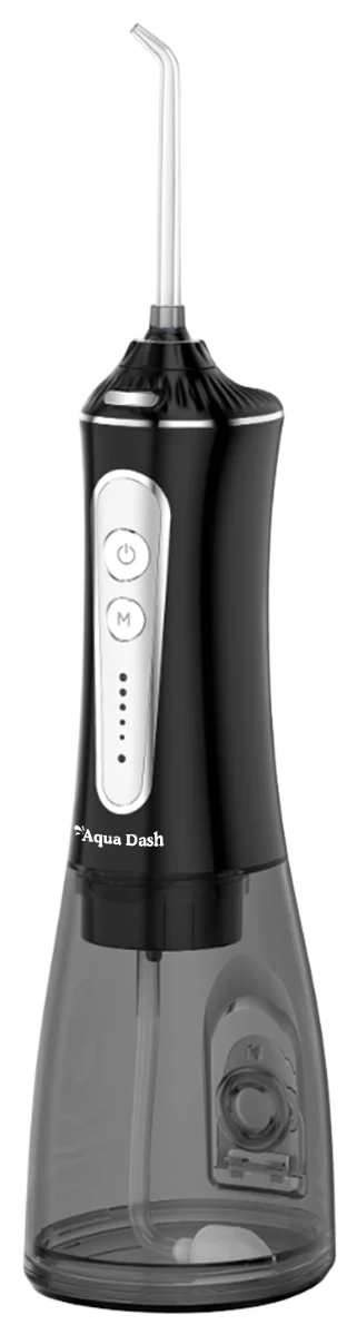 جهاز Aqua Dash لتنظيف الأسنان بالماء للكبار، أسود